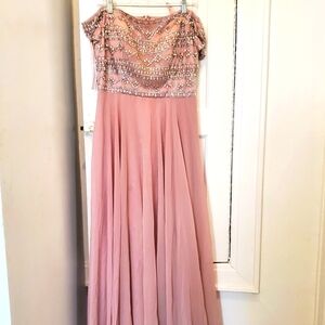 Elegant Pink and Silver Prom/Wedding Dress